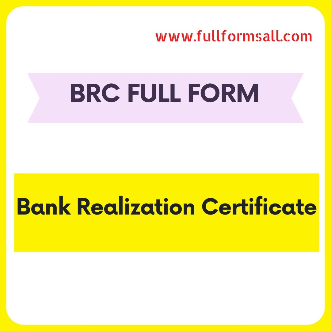 BRC FULL FORM IN BANKING