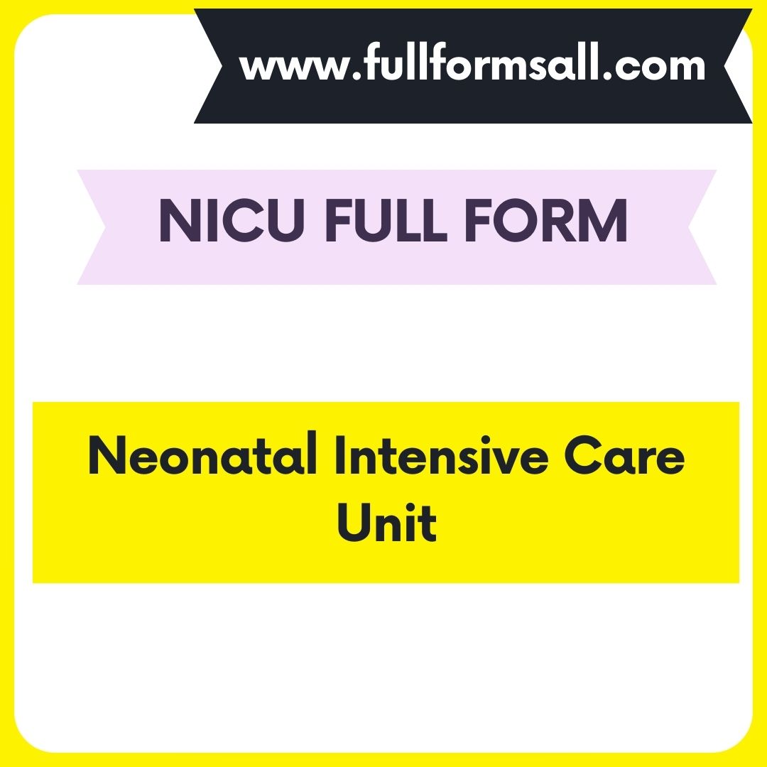 NICU FULL FORM 