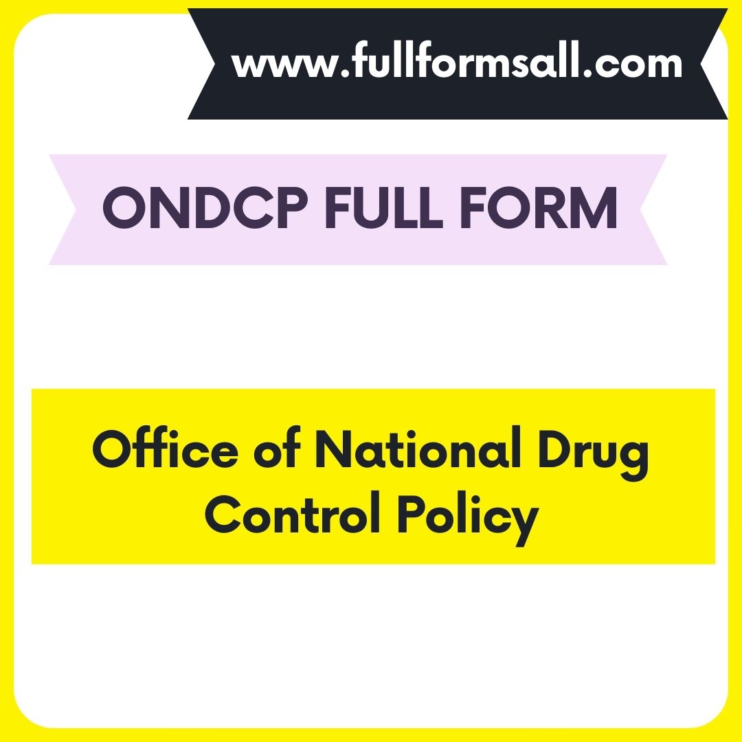 ONDCP FULL FORM 